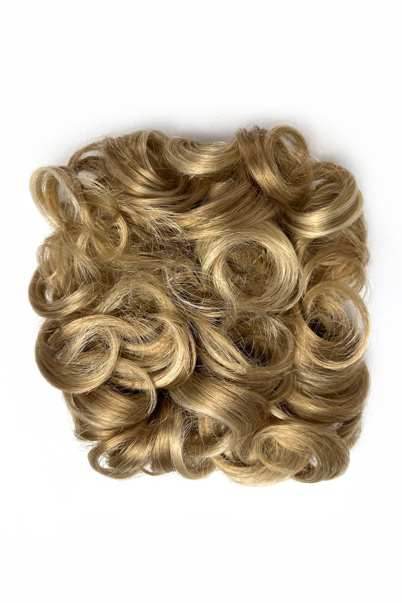 Hair poodle clip-in hairpiece bun vintage style 1950s: Lucille blonde 24H613