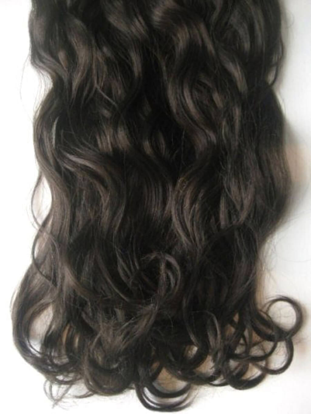 Clip-in hair extensions, 6 piece, full head, 150g colour brown 6