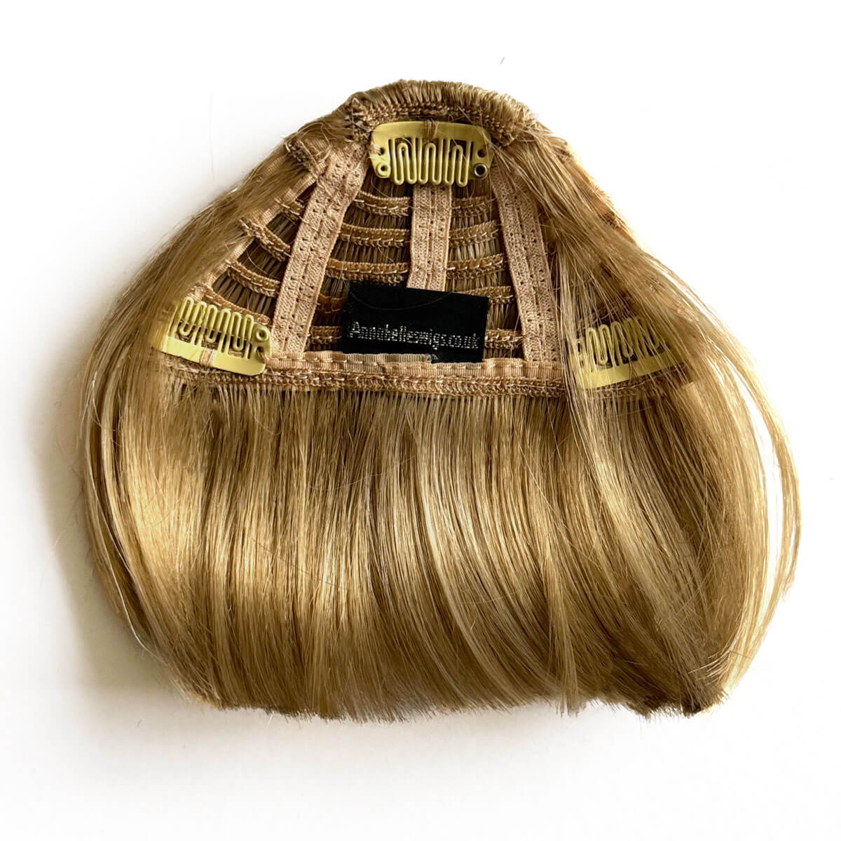 Clip-in fringe hairpiece/clip-in bangs, thick, straight retro rockabilly style: Ida blonde 24H613