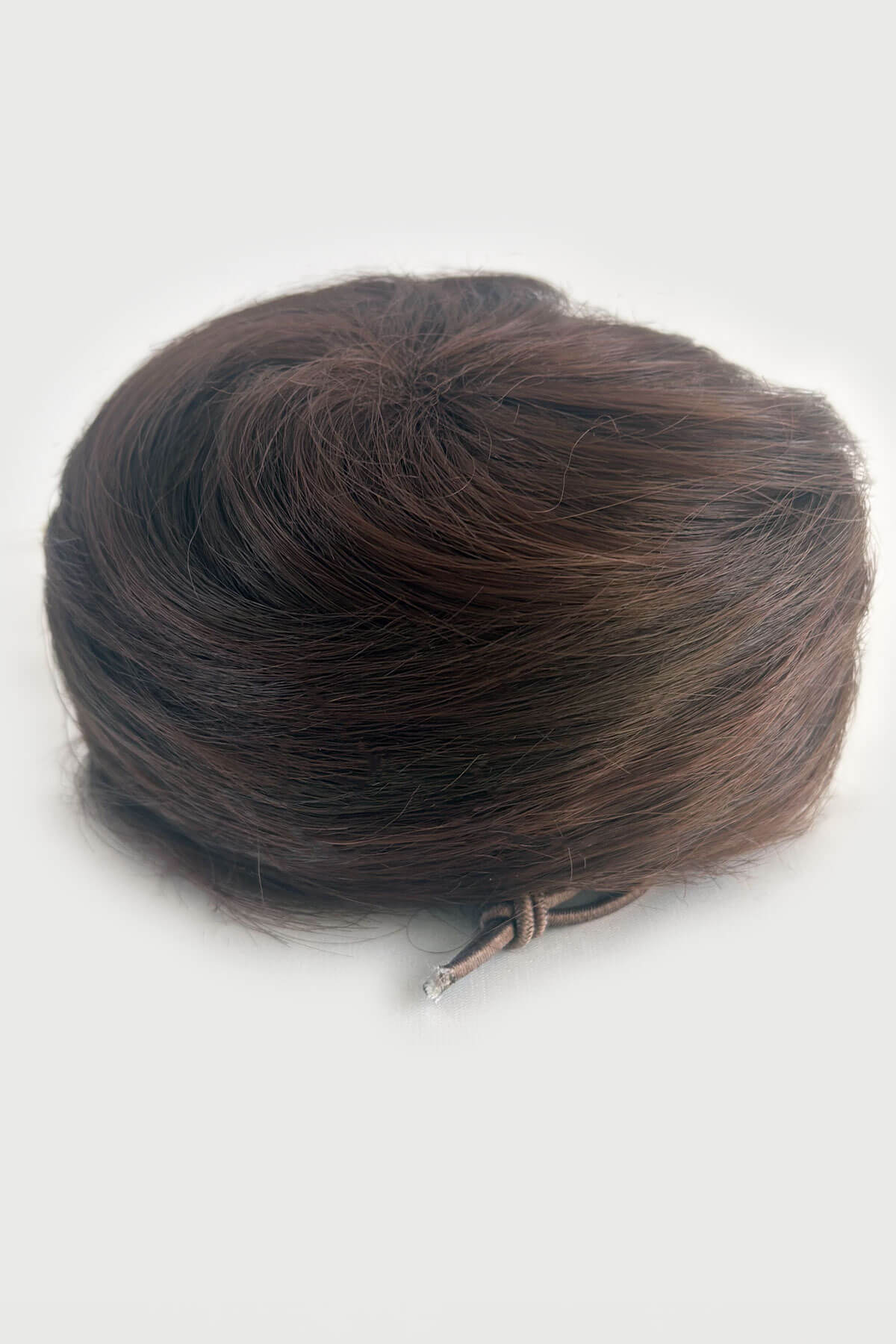 Hairpiece bun; instant perfect bun hairpiece: Hepburn dark brown and reddish brown 33/6