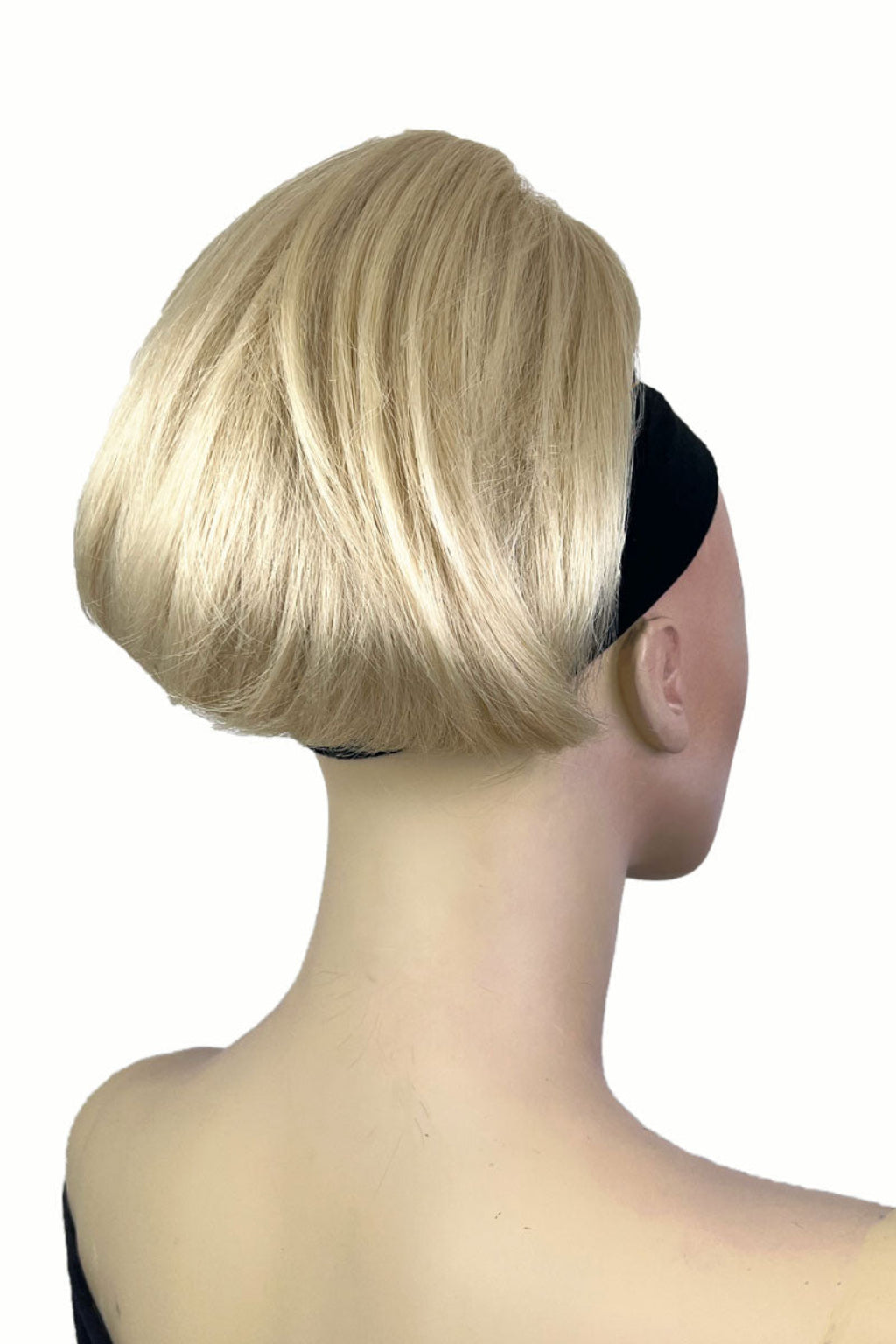Short ponytail extension hairpiece, straight, full & bouncy: Tanaya blonde 613
