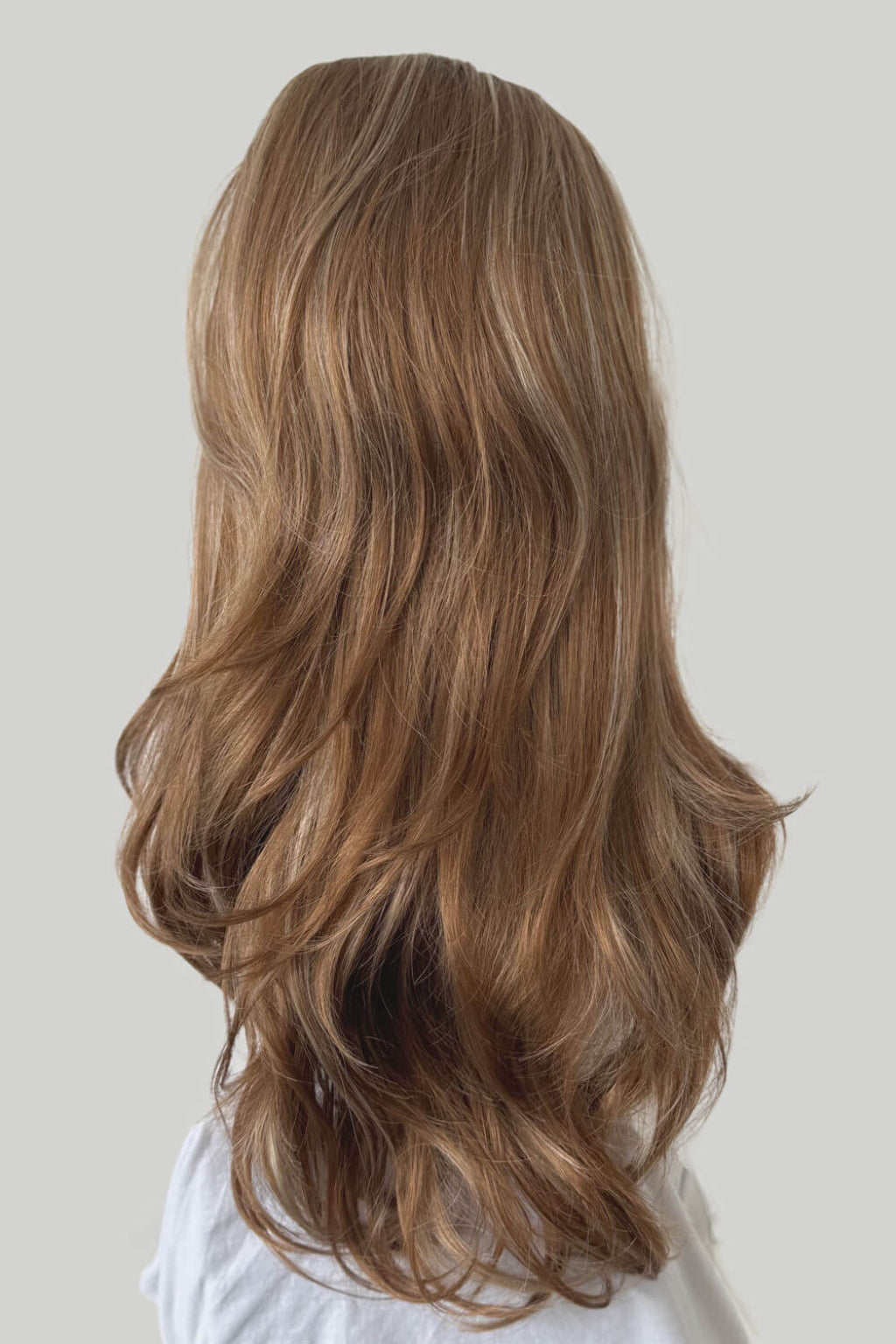 High crown long, wavy half wig and volume ring: Bardot brown blonde mix 27H613