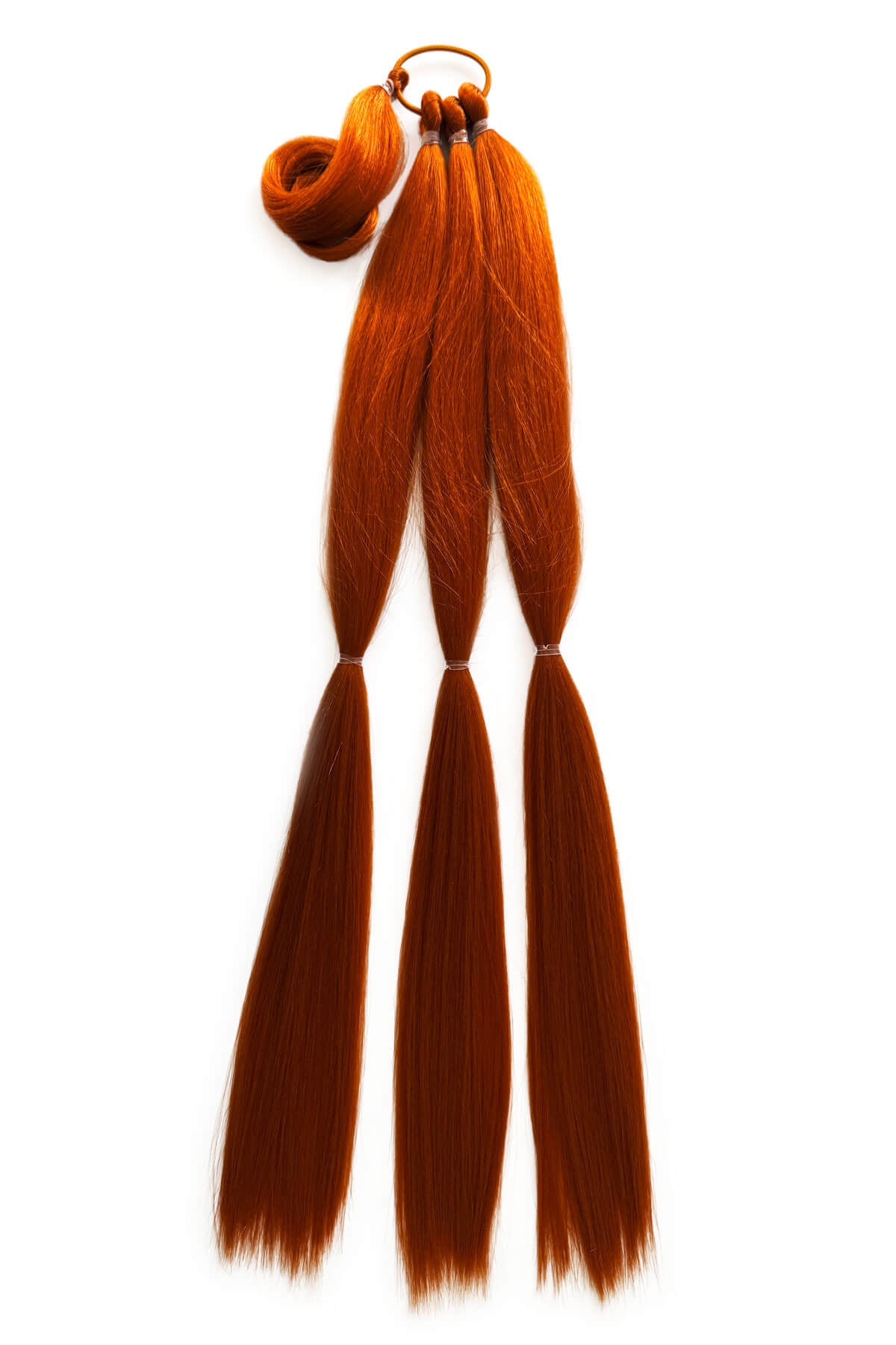 Long double plaited ponytail hairpieces : Martha ginger