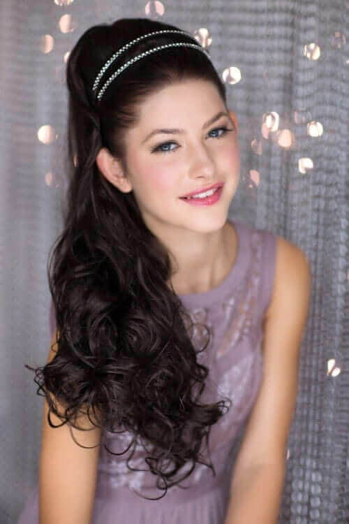 Extension clip on long ponytail hairpiece, curly: Sara dark chocolate blonde 24BH613
