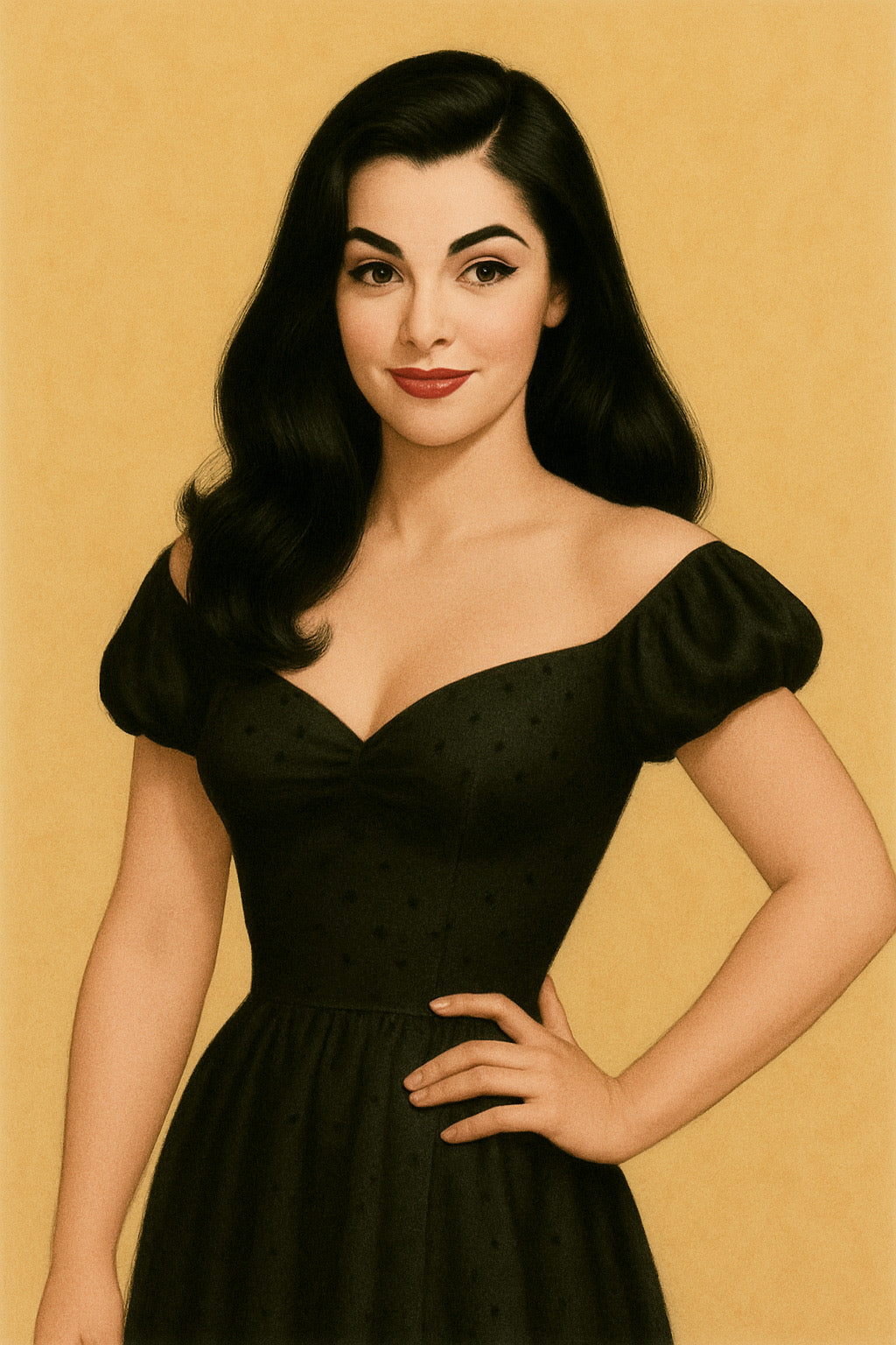 Illustration of Cerys half wig 