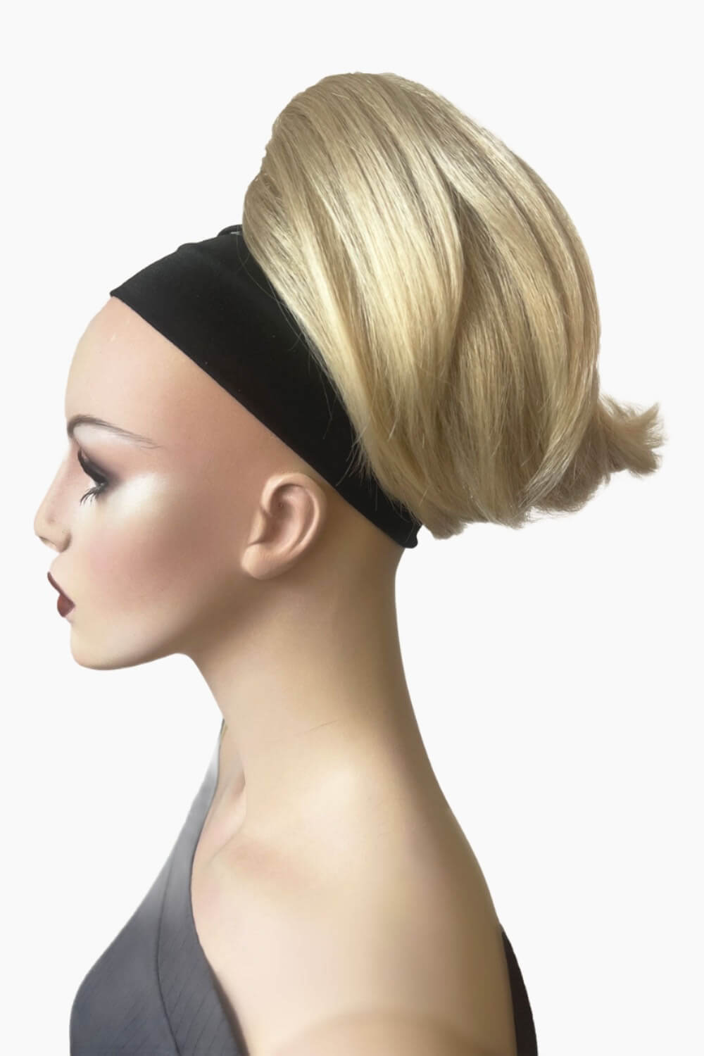 Short beehive ponytail hairpiece: Sherri blonde 613T24