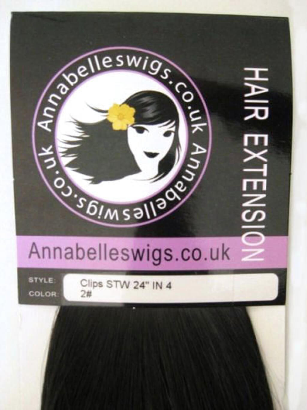 Clip-in hair extensions, 6 piece, full head, 150g colour dark brown 2