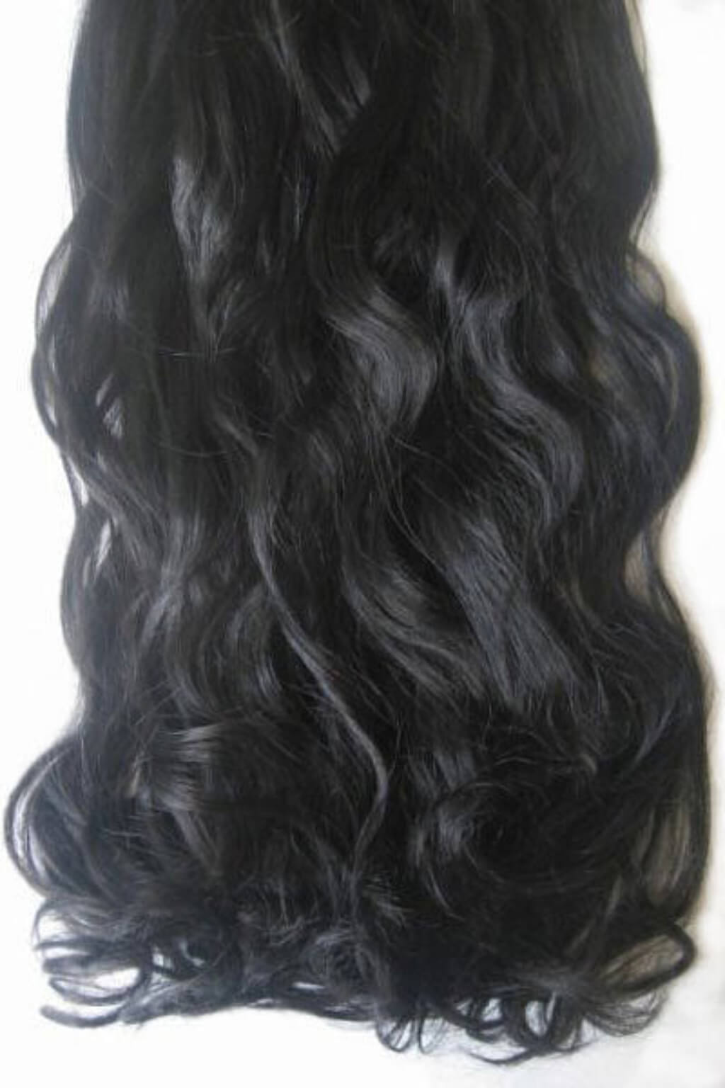 Clip-in hair extensions, 6 piece, full head, 150g dark brown 2