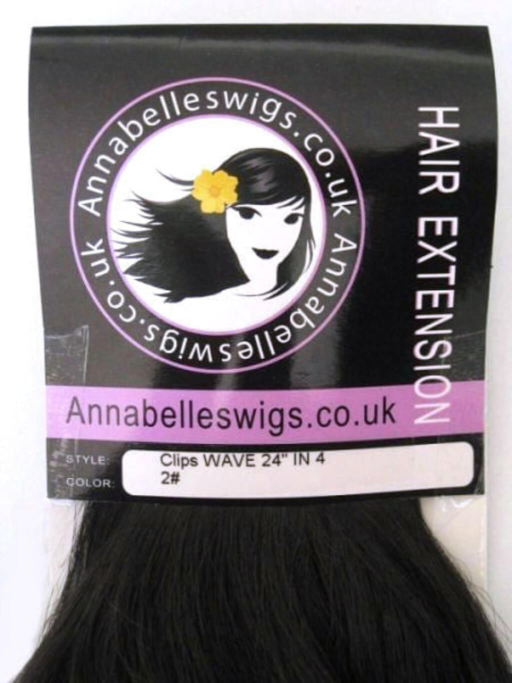 Clip-in hair extensions, 6 piece, full head, 150g dark brown 2