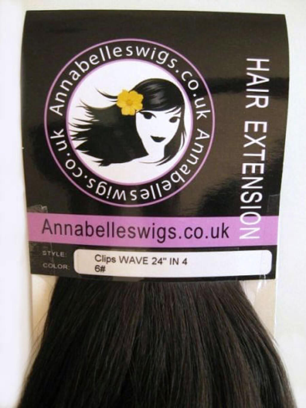 Clip-in hair extensions, 6 piece, full head, 150g colour brown 6