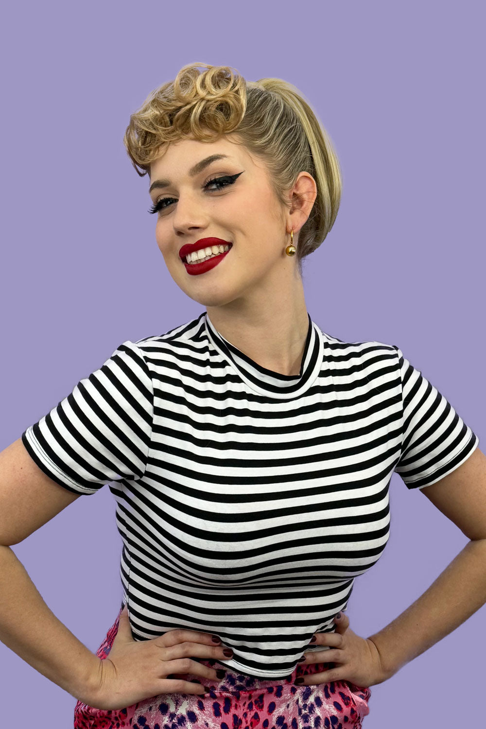 Curly 1940s style clip-in fringe hairpiece/clip-in bangs: Bunny black 1B