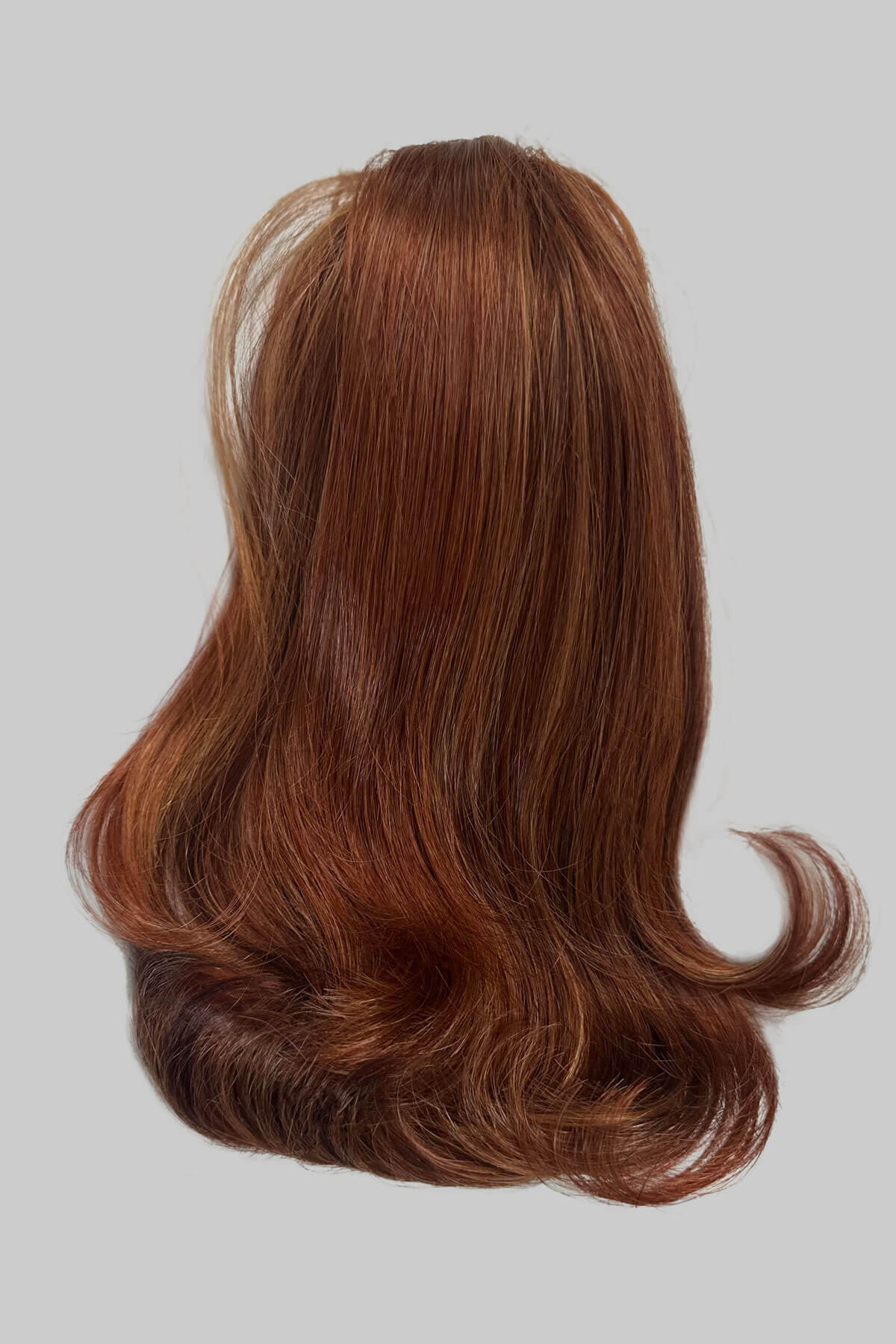 Ponytail hairpiece, shoulder length with flick/flip, retro 1960s style: Ariana Auburn blonde BO