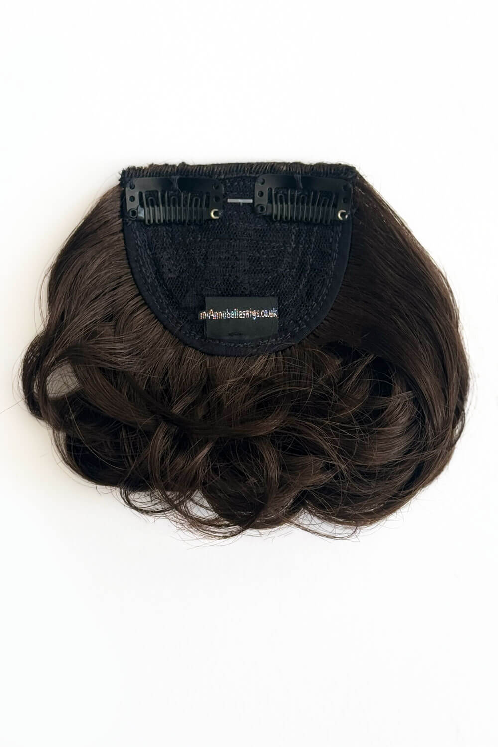 Curly 1940s style clip-in fringe hairpiece/clip-in bangs: Bunny brown 6