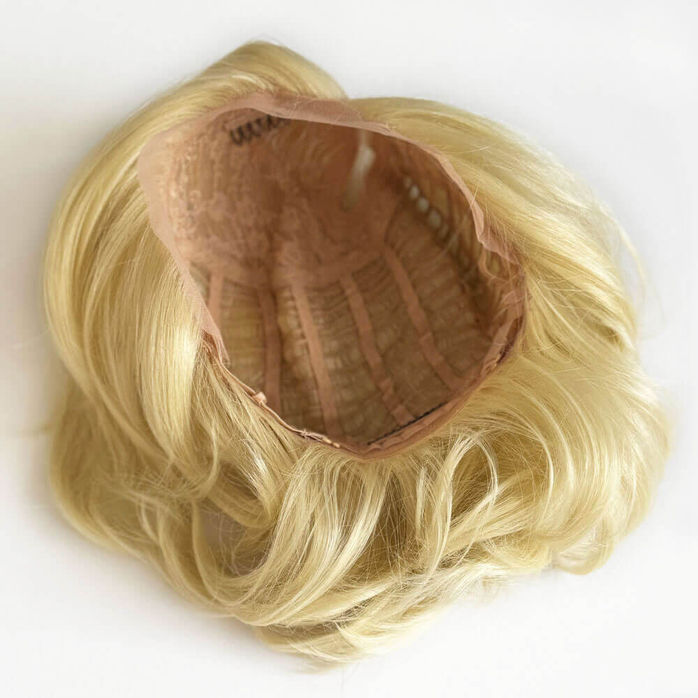 Blonde lacefront wig, pinup/vintage style, mid length, hollywood elegance: Norma Jeane hairpiece