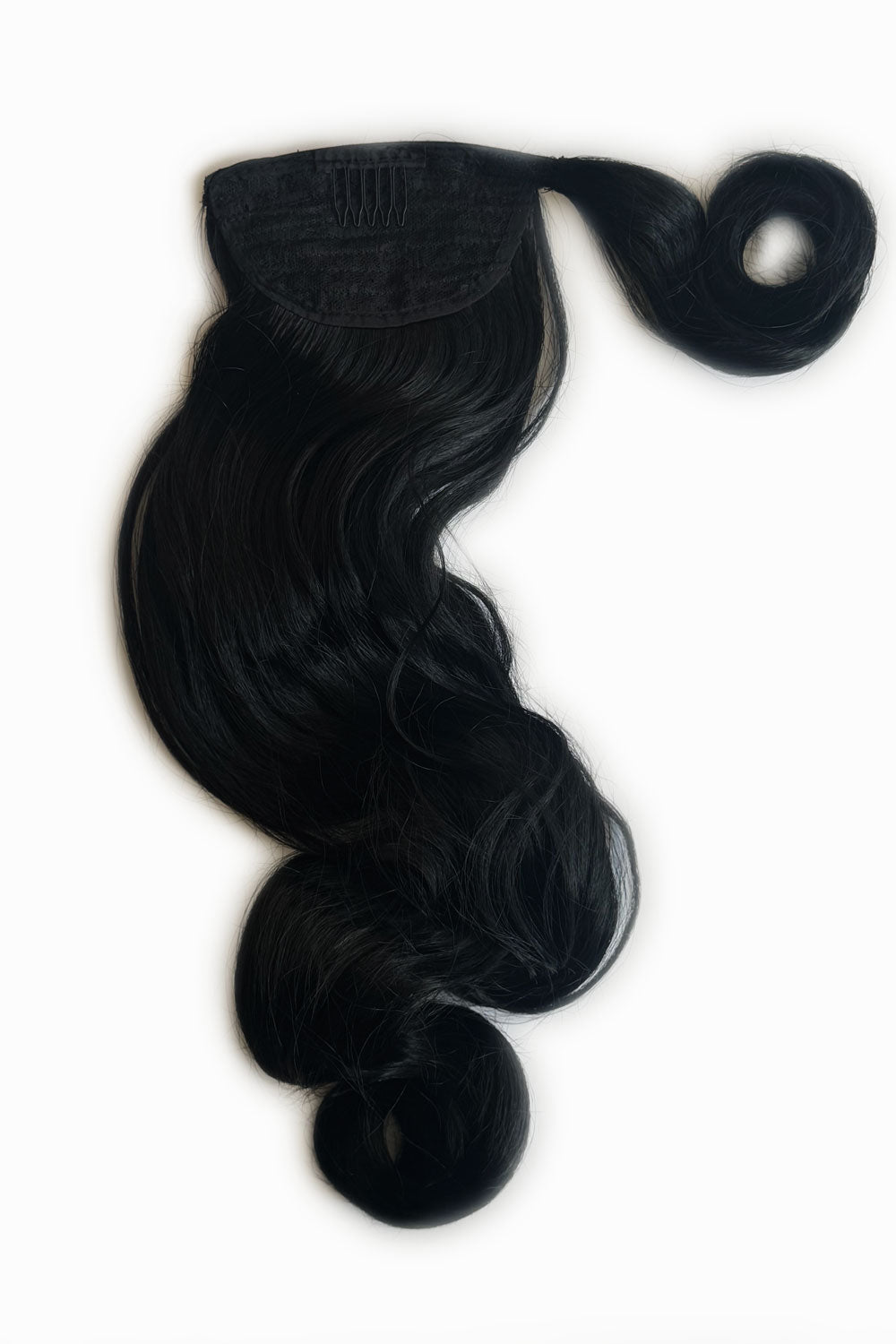 Long ponytail with vintage waves: Kitrysha jet black 1