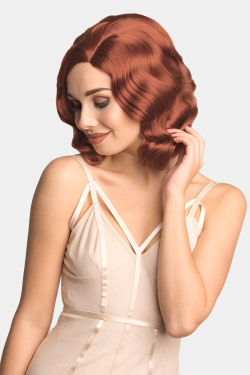 AnnabellesWigs Copper red 40s style wig, wavy: Banbury copper red 40s style wig