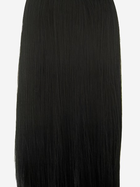 Clip-in hair extensions, straight, 6 piece, full head, 150g, 24 inches long dark brown 2