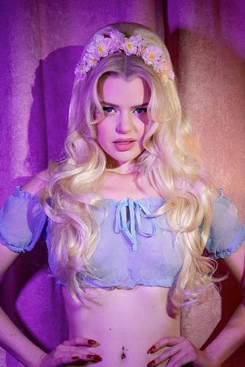 High crown long, wavy half wig and volume ring blonde: Bardot blonde 613t24